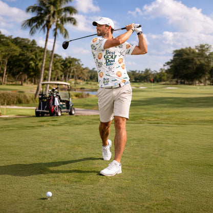 Personalized Golf Polo Shirt Custom Photo Face Dad
