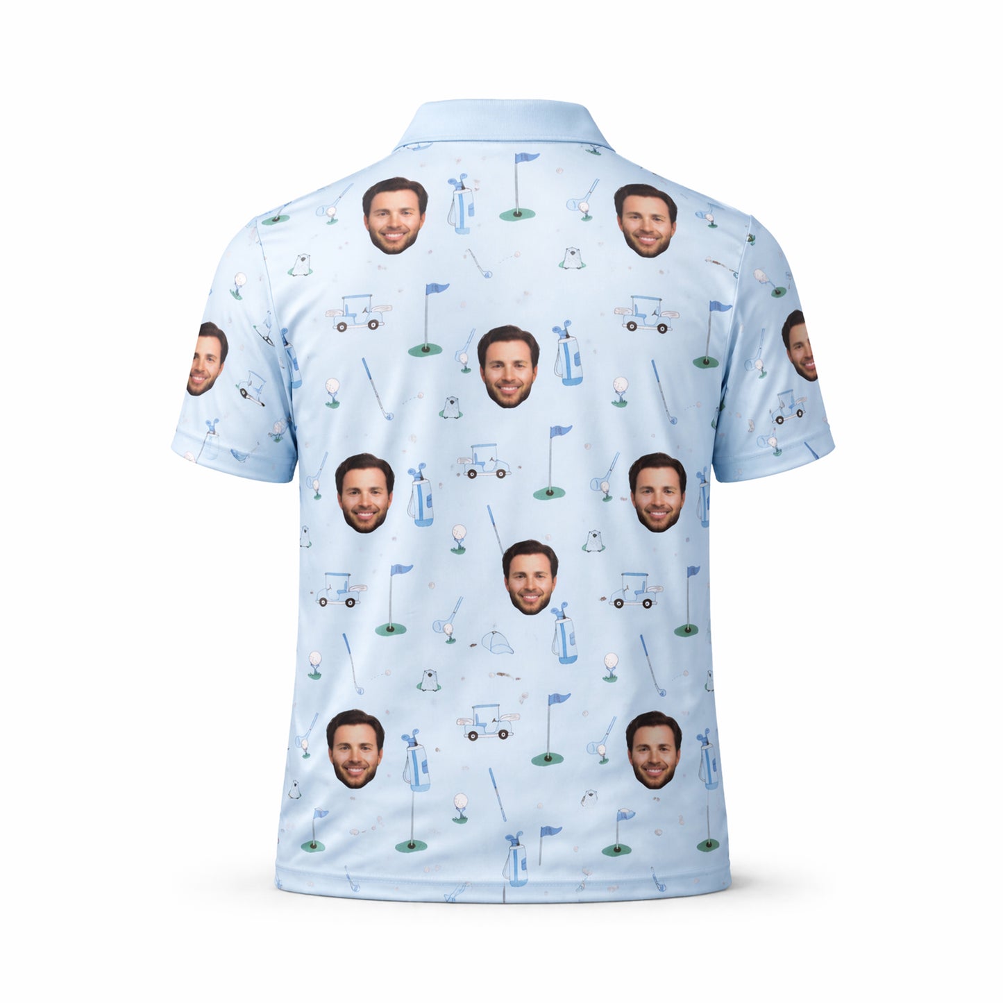 Custom Photo Golf Polo Shirt Personalized Face