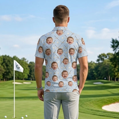 Custom Photo Face Golf Polo Shirt Baby Picture