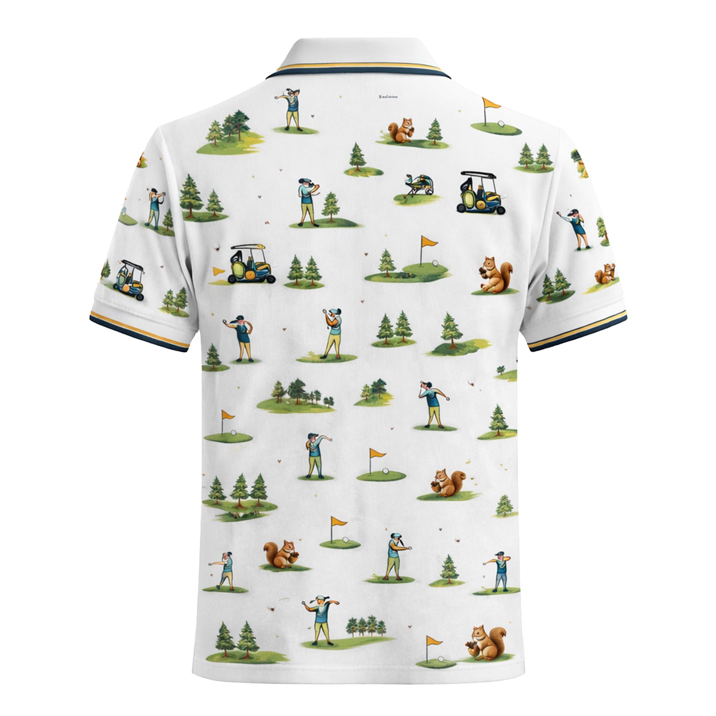 Custom Golf Club Name Watercolor Polo Shirt Men
