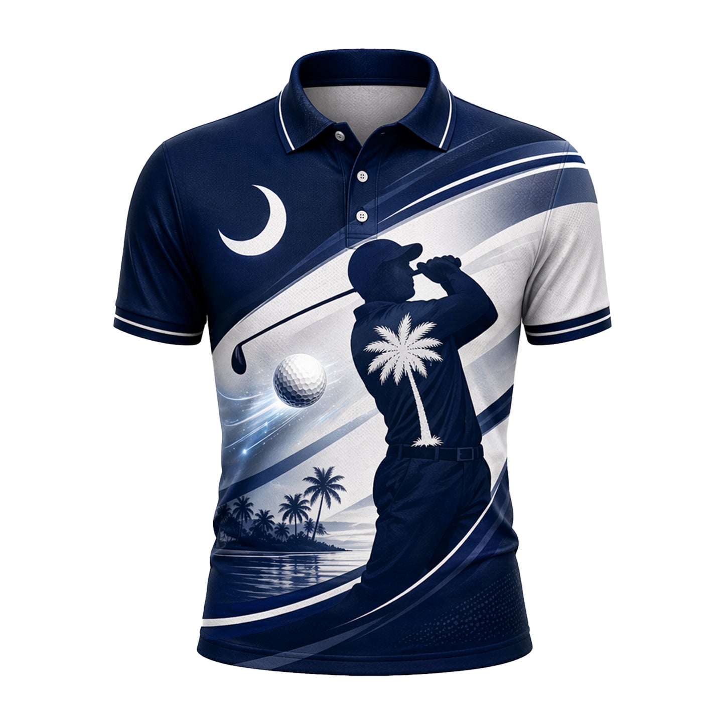 South Carolina Palmetto Moon Golf Polo Shirt Men