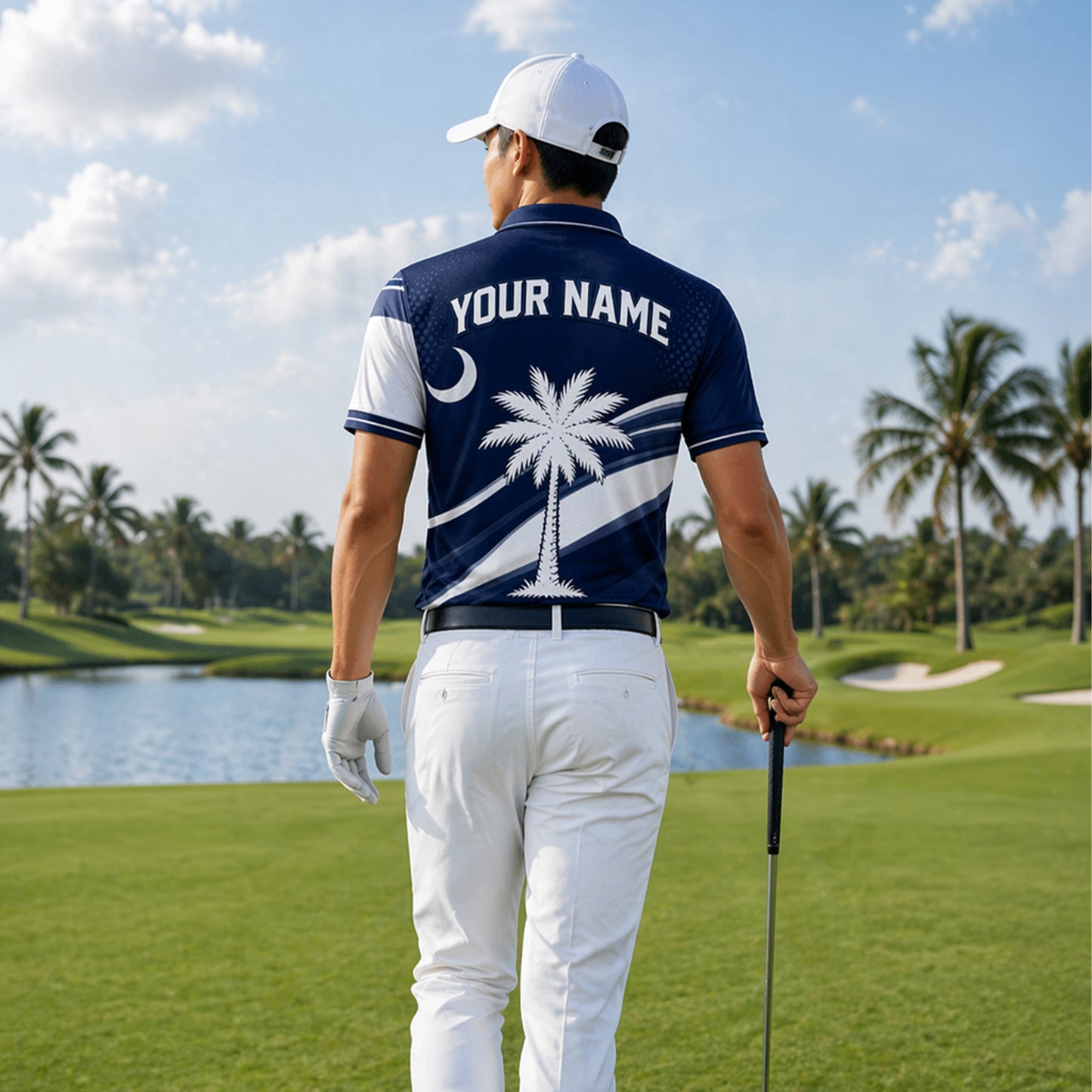 South Carolina Palmetto Moon Golf Polo Shirt Men