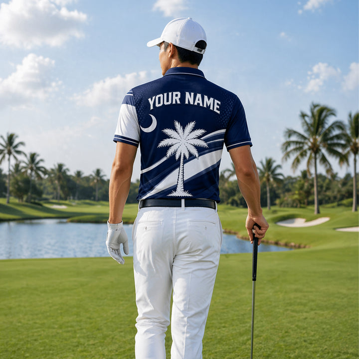 South Carolina Palmetto Moon Golf Polo Shirt Men