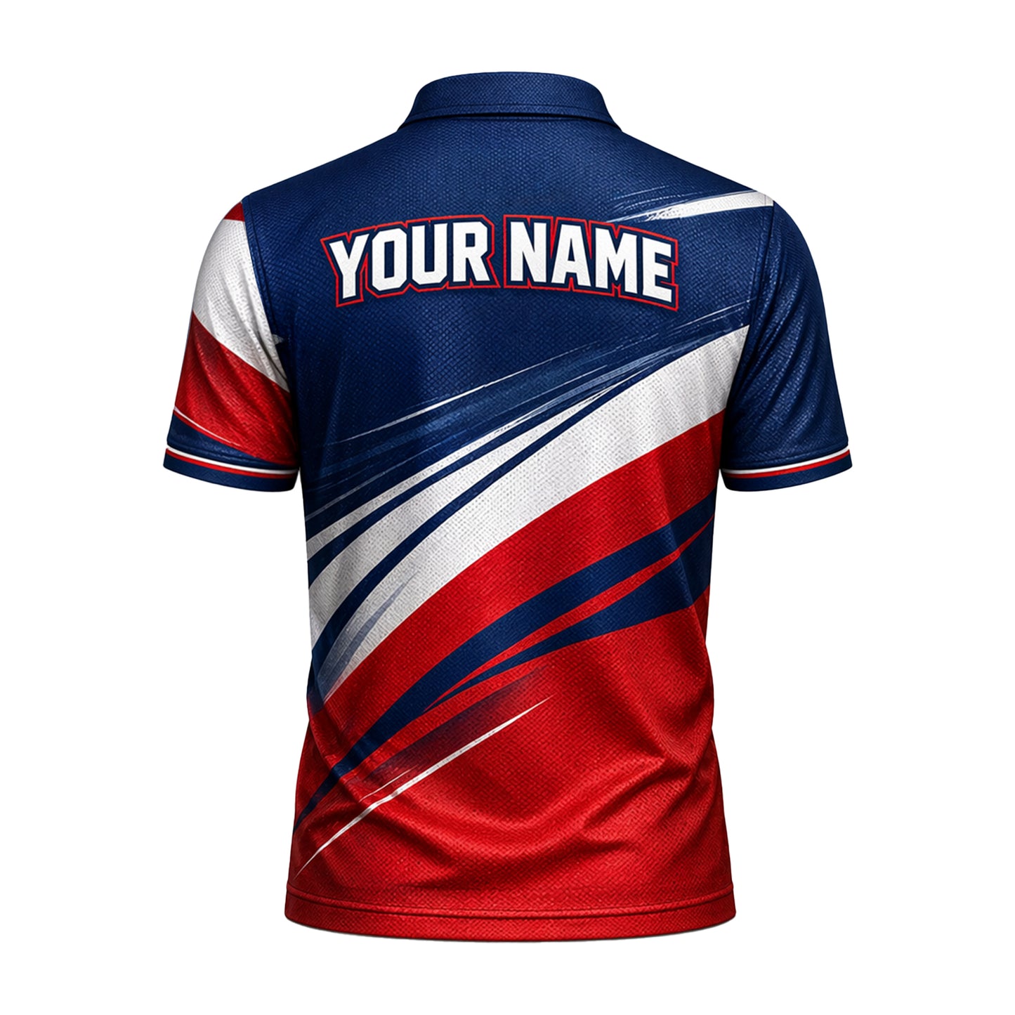 Custom Name Patriotic Texas Golfer Star Stripe Polo