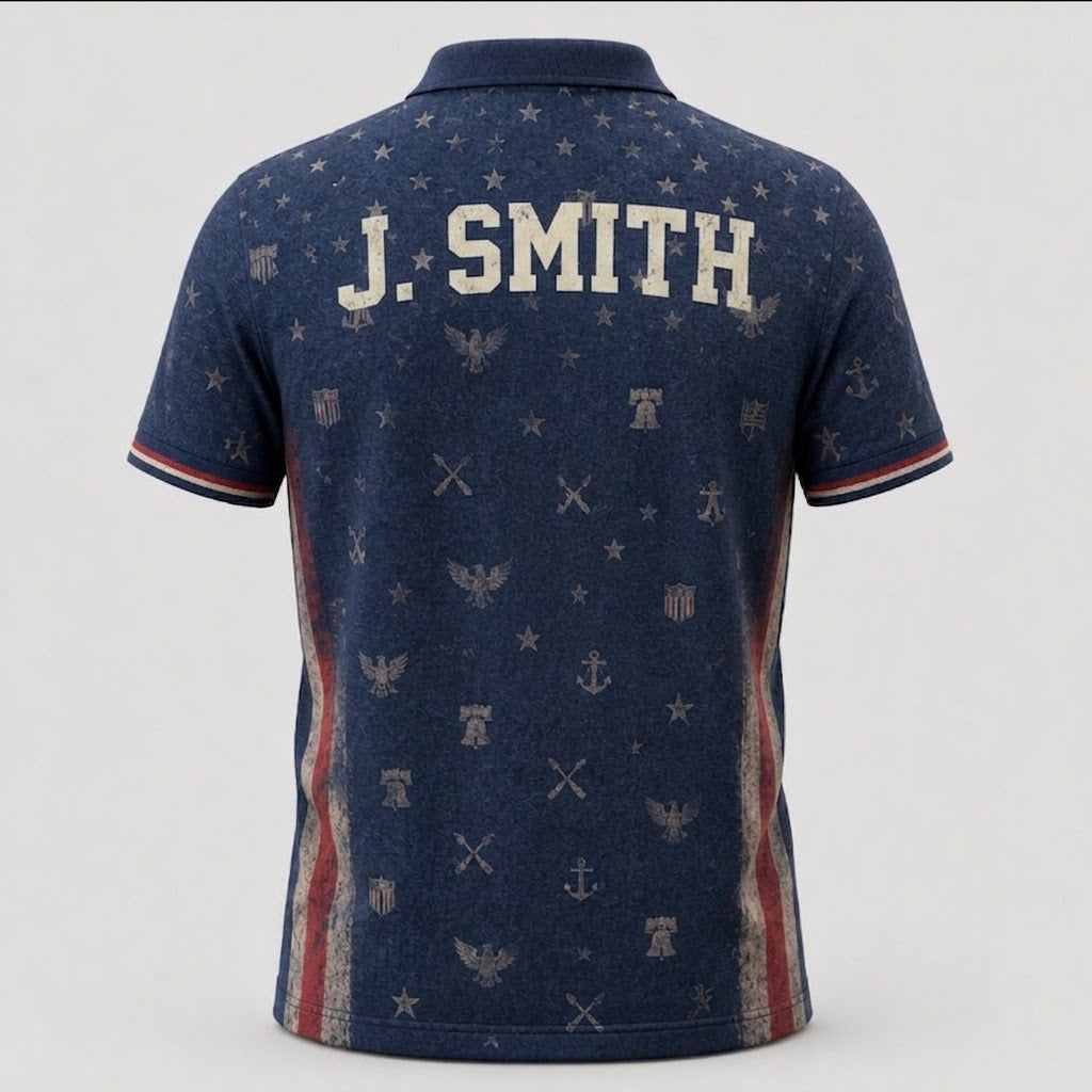 UNITED STATES OF AMERICA • 250 • 1776–2026 • 250th Anniversary - Polo shirt - All over printed