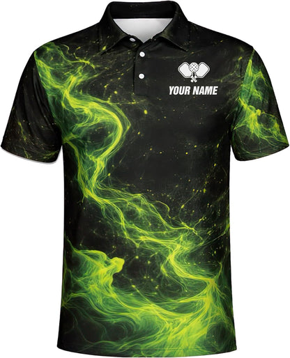 Pickleball Polo Shirt Custom Name Leave It All On The Court Performance Sport Shirt Black