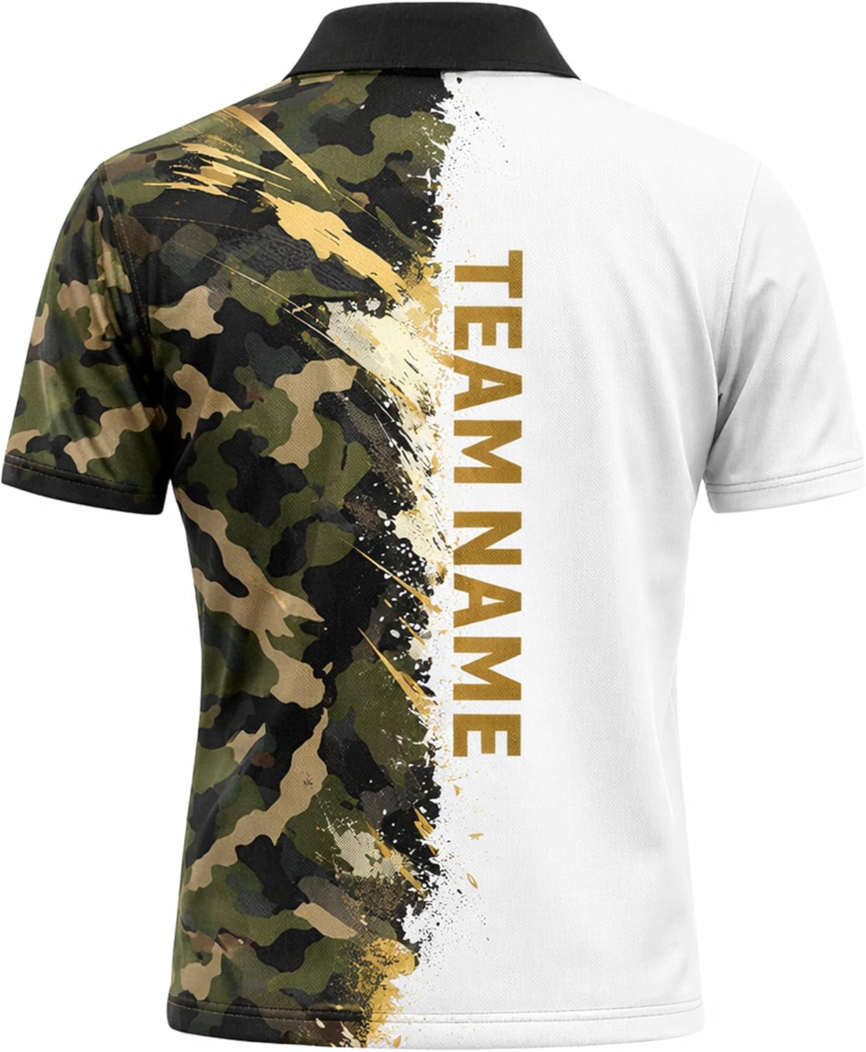 Skeleton Golf Polo Shirt Camo Military Golf Performance Polo Custom Team Name Golf Shirt
