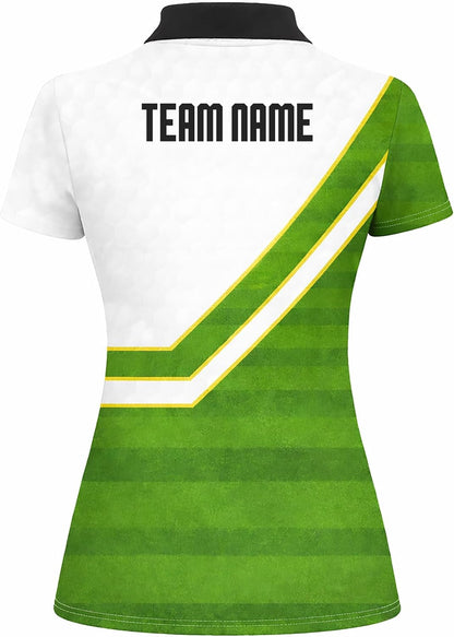 Women Golf Polo Shirt Custom Name Golf Team Shirt Female Golfer Performance Polo Shirt Black