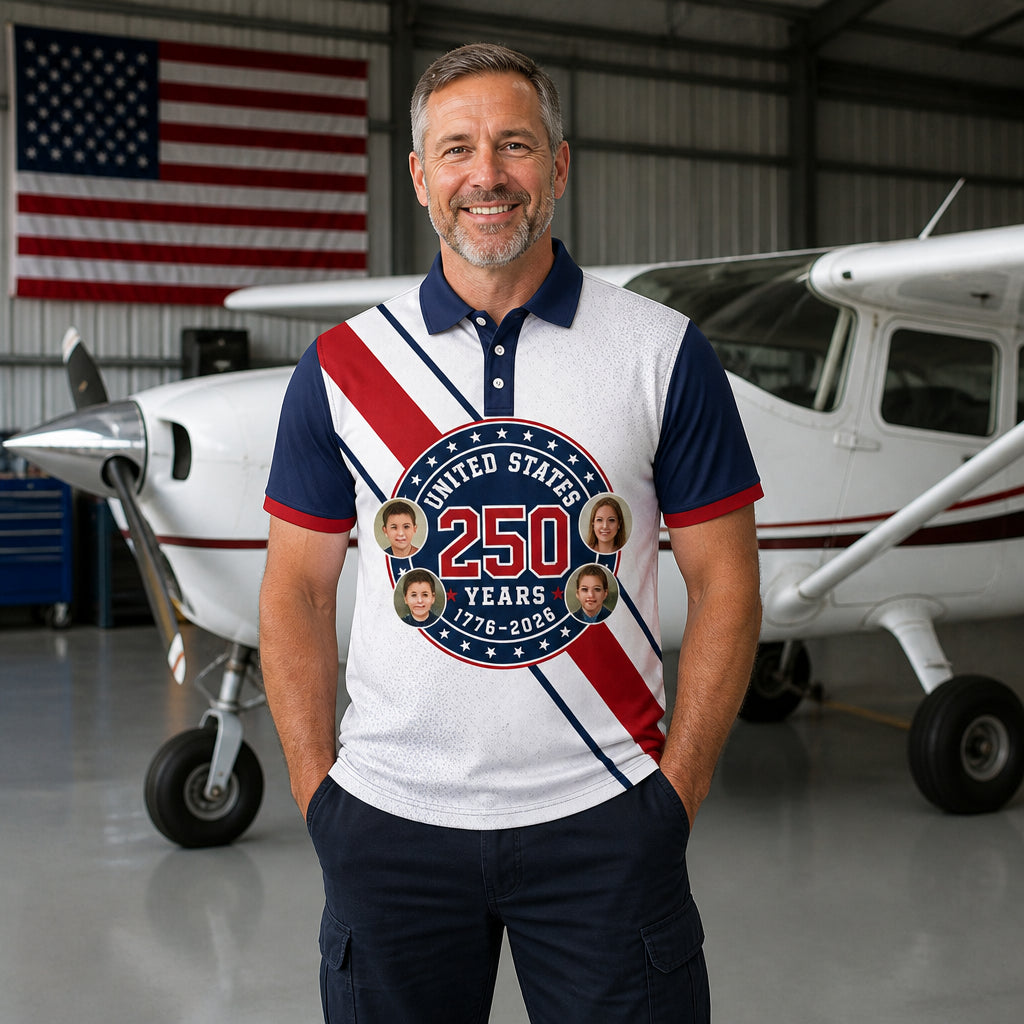 United States 250 Years Polo Shirt (1776–2026) - Lifestyle 2