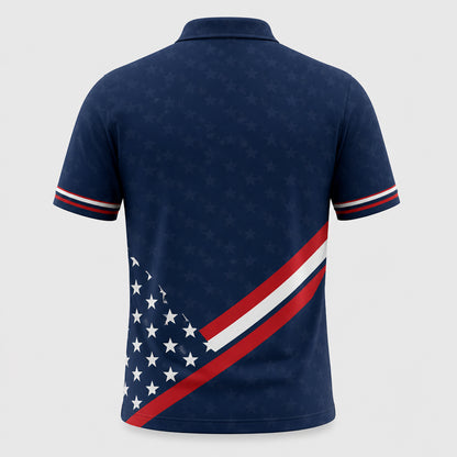 Custom USA Billiards Team Polo – Name & Team - Back view