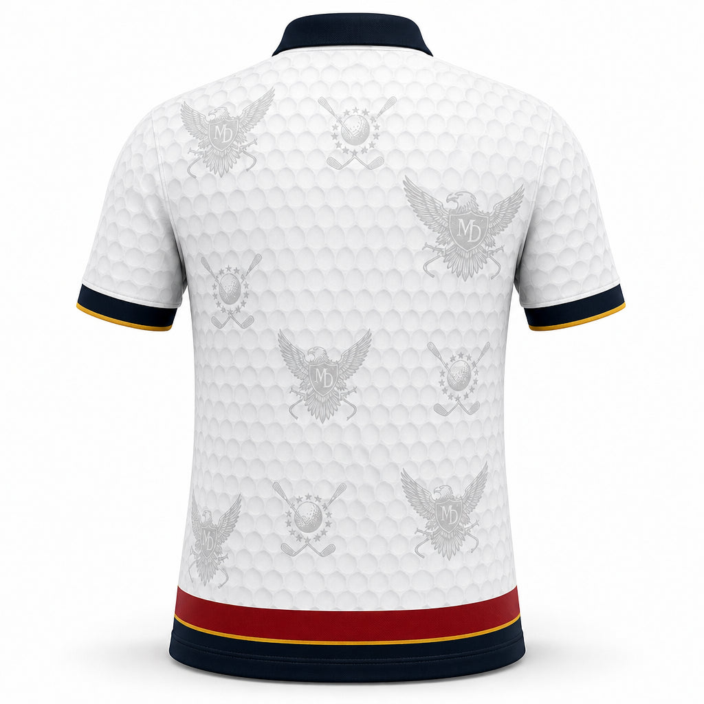 Maryland Flag Eagle Veteran Polo - Back view