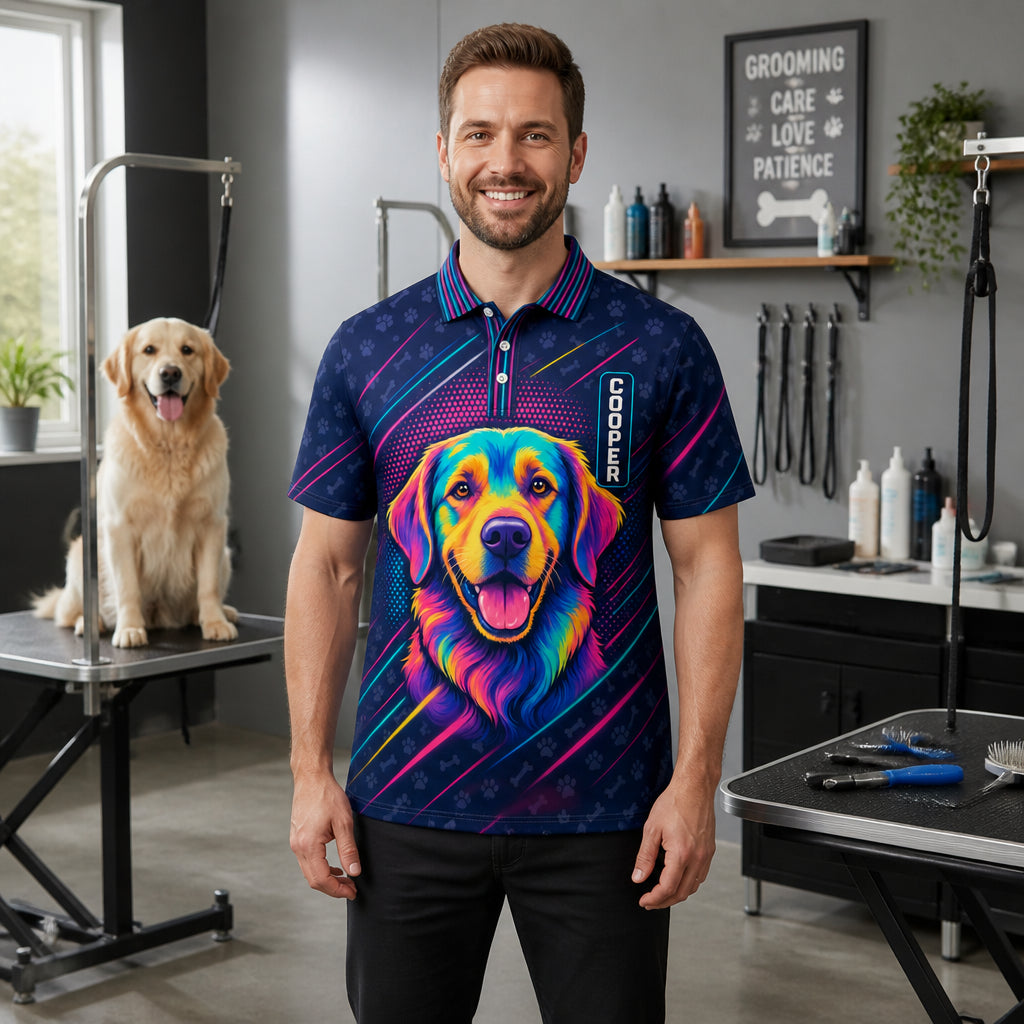 Neon Pop-Art Dogs Custom Name AOP Polo - Personalized Polo shirt - All over printed a51bc0f2-dadc-486c-af59-2624c7821597.jpg