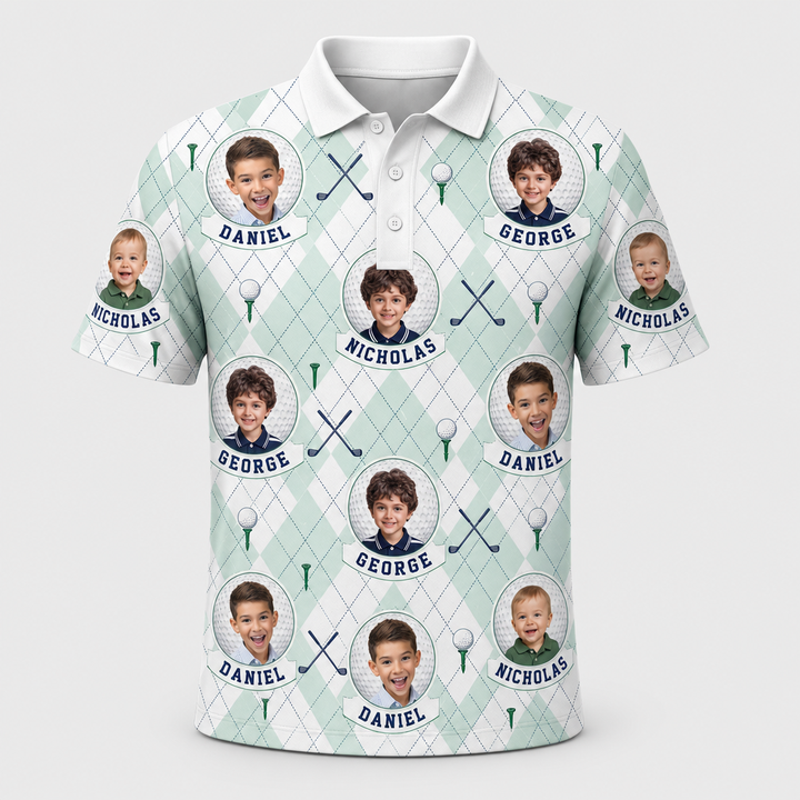 Custom Kids Faces & Names - Personalized Polo shirt - All over printed a74e43df-5b5a-4546-b219-9d6890eeeb88.png