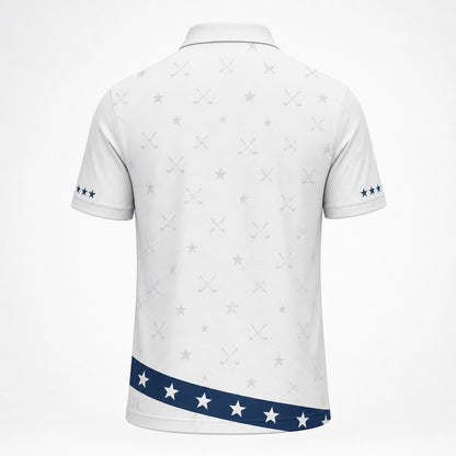 Patriotic Golf 250th Anniversary AOP Polo - Back view