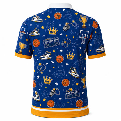 Best Dad Ever Basketball Polo - Back view