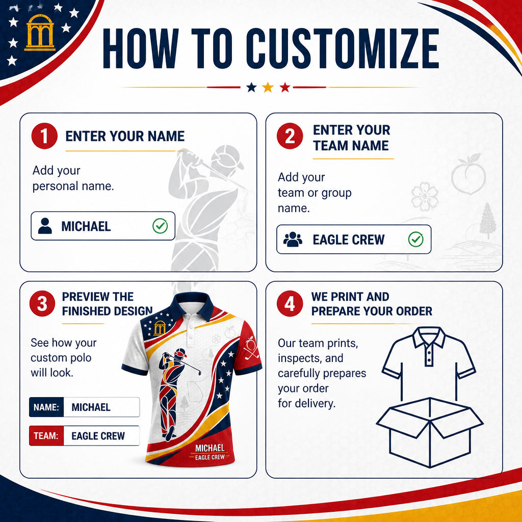 Georgia Golf Polo - How to customize