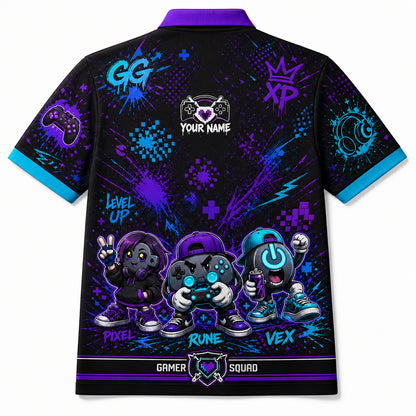 Esports Gamer Polo - Back view