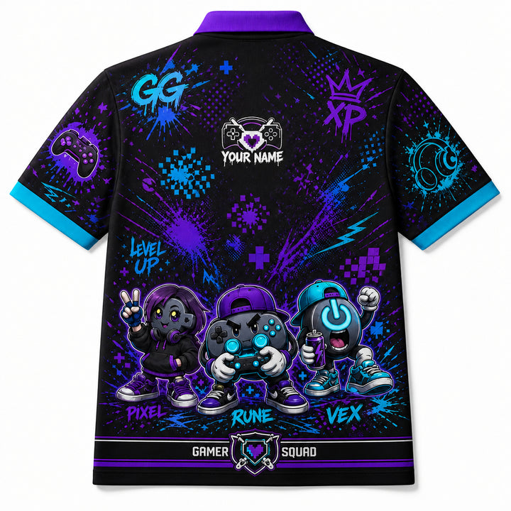 Esports Gamer Polo - Back view