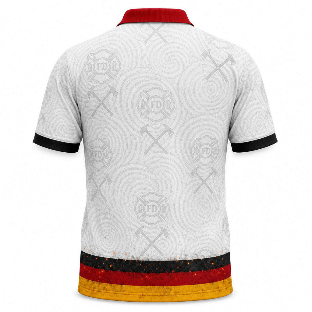 Maryland Flag Eagle Firefighter Polo - Back view