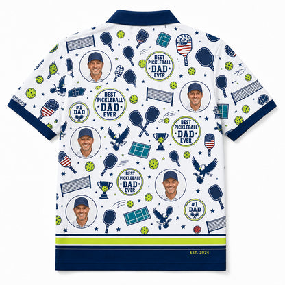 Pickleball Dad AOP Polo - Back view