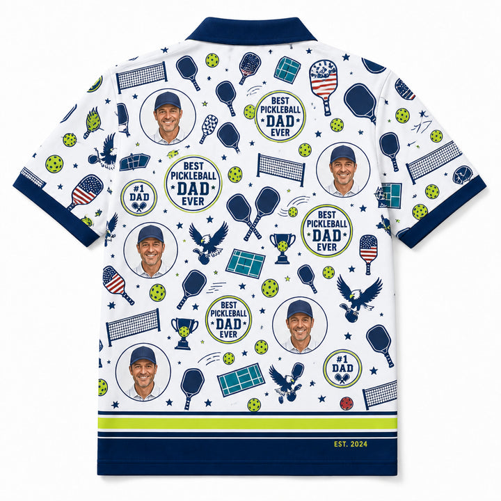Pickleball Dad AOP Polo - Back view