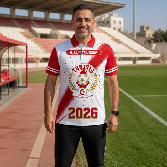 TUNISIA — INTERNATIONAL FOOTBALL — 2026 - Personalized Polo shirt - All over printed b949a13e-6065-4074-a68f-6edcda7597b2.jpg
