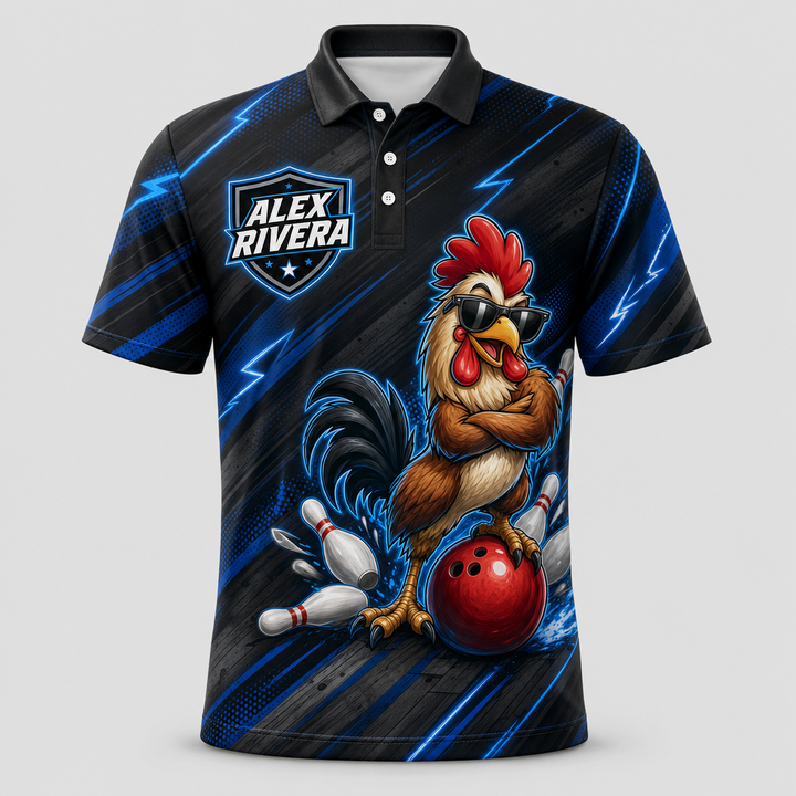 NAME + Striking Rooster Bowling - Personalized Polo shirt - All over printed bb50ad58-e22b-4213-8393-f56ab622f956.png