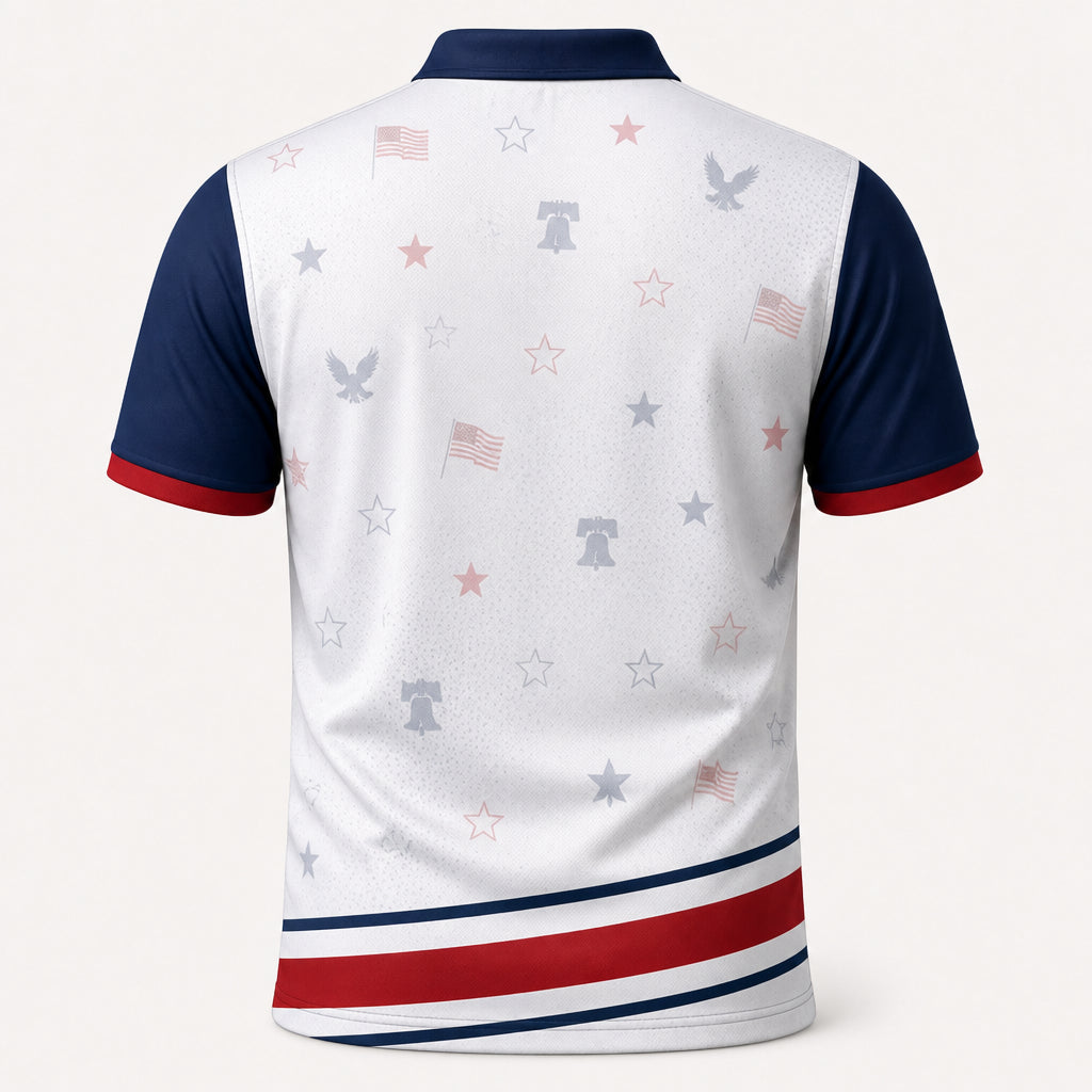 United States 250 Years Polo Shirt (1776–2026) - Back view