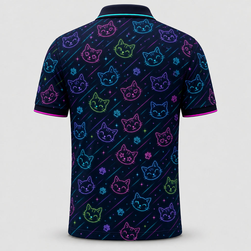 Neon Cat Pattern Polo – Personalized Name - Personalized Polo shirt - All over printed c20bebec-f784-48db-aab5-d157d460c97a.jpg