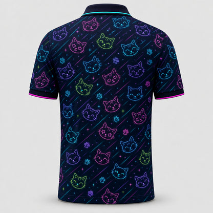 Neon Cat Pattern Polo – Personalized Name - Personalized Polo shirt - All over printed c20bebec-f784-48db-aab5-d157d460c97a.jpg