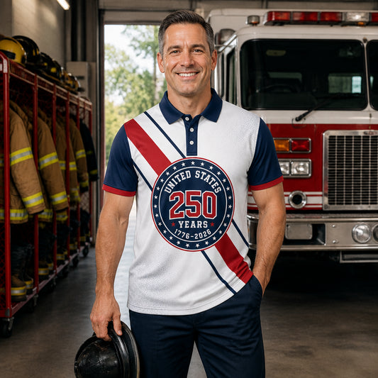 United States 250 Years Polo Shirt (1776–2026) - Lifestyle 1