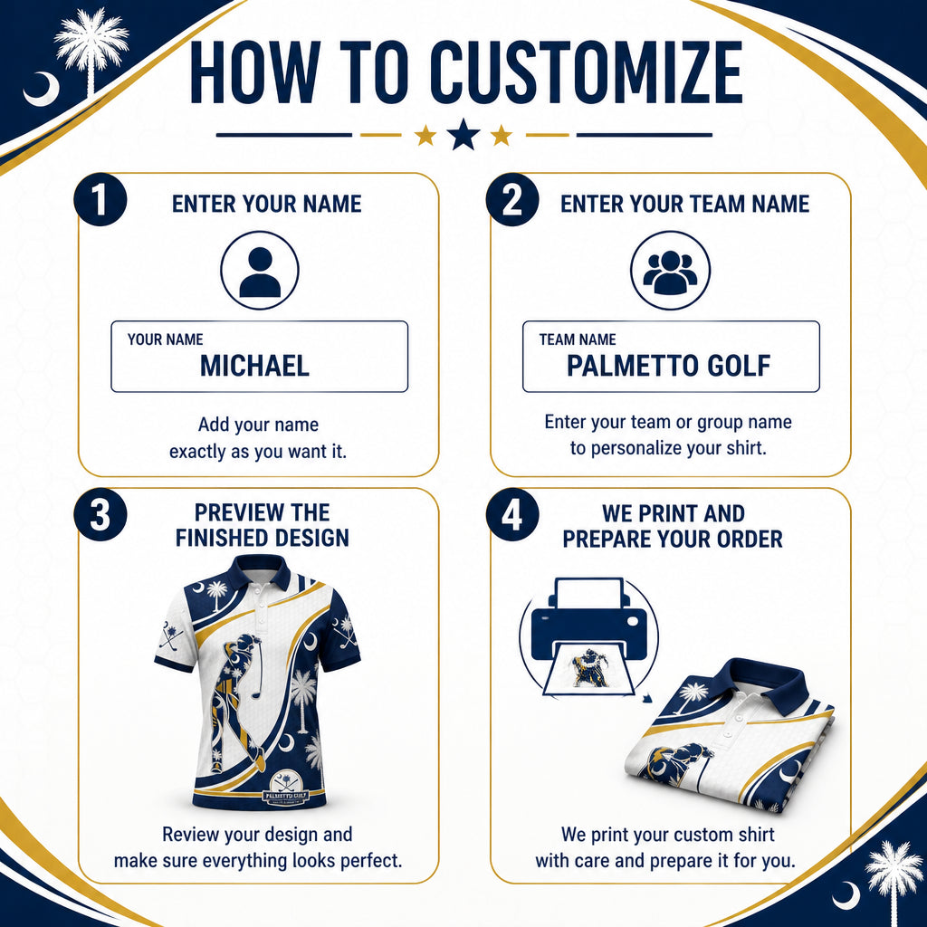 South Carolina Golf Polo - How to customize