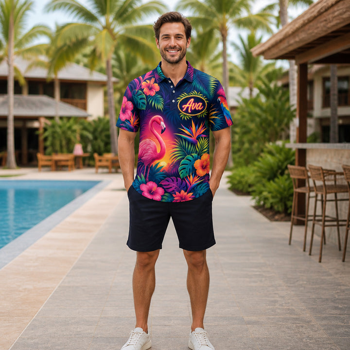Neon Tropics Flamingo Polo — Custom Name - Personalized Polo shirt - All over printed d374fca6-d72d-49b9-83db-07350e84cf57.jpg
