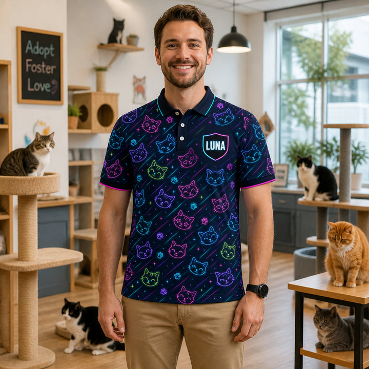 Neon Cat Pattern Polo – Personalized Name - Personalized Polo shirt - All over printed d969ebdb-8421-4587-b4ff-78979916a4e4.jpg