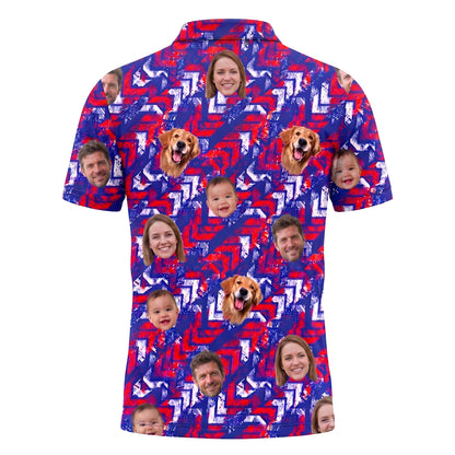Custom Face Photo Polo Shirt