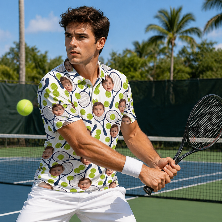 Custom Face Tennis Racket T-Shirt