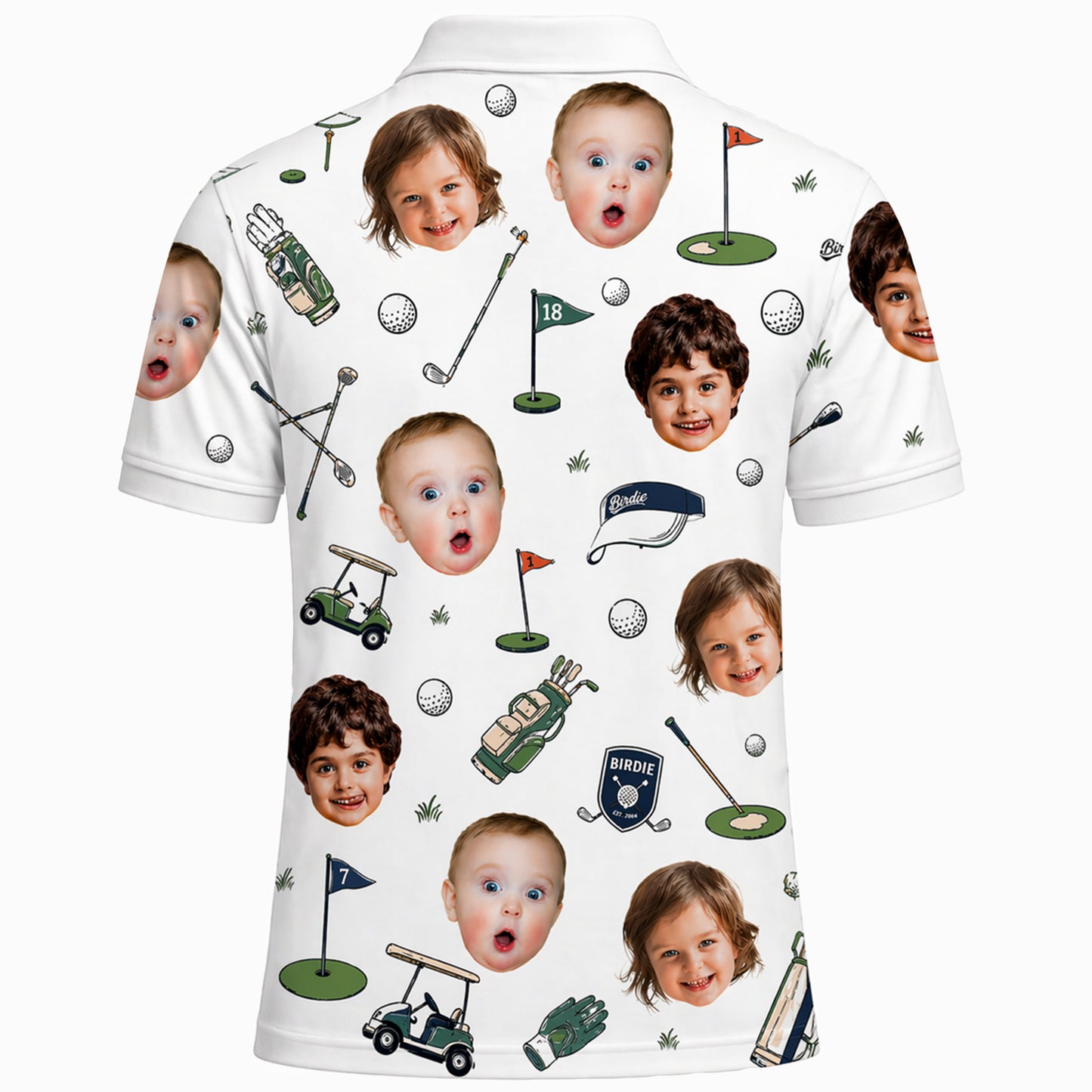 Funny Custom Face Golf Polo Shirt
