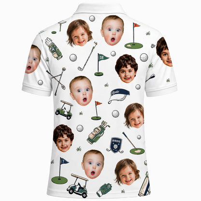 Funny Custom Face Golf Polo Shirt