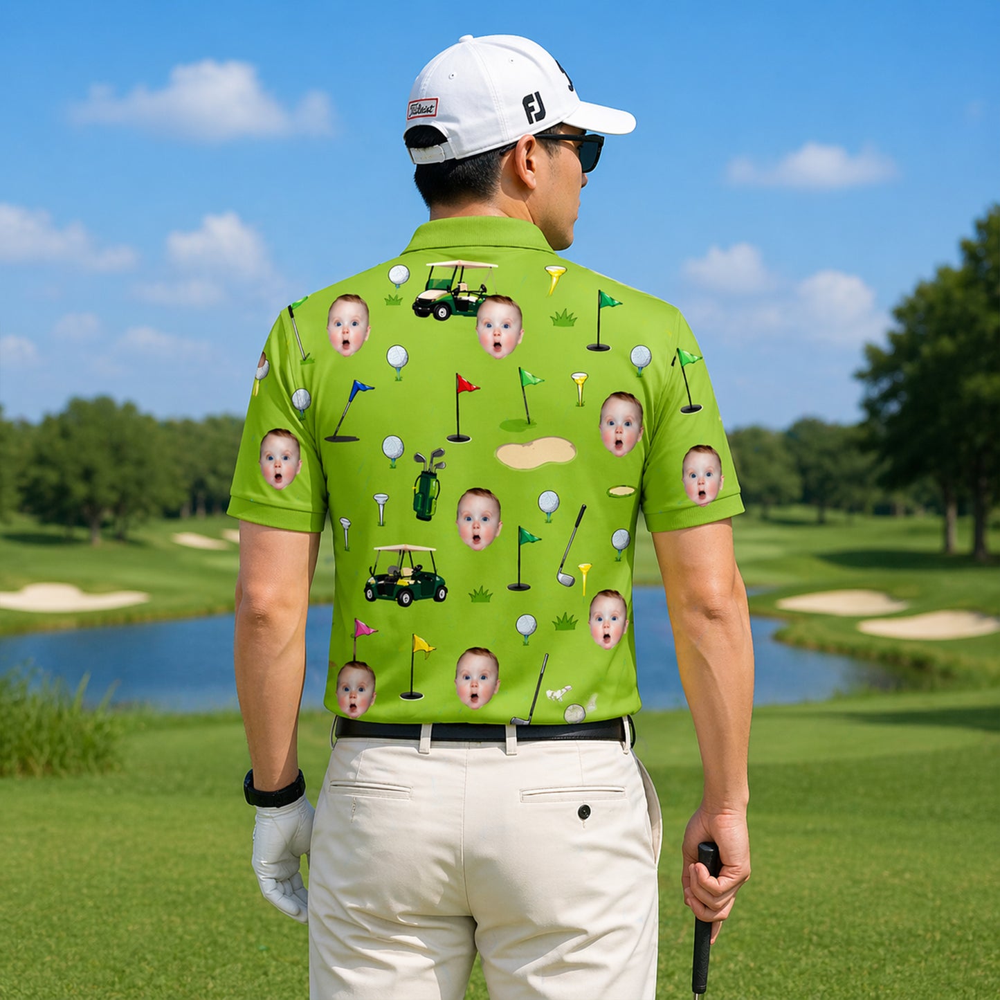 Funny Custom Face Golf Polo Shirt