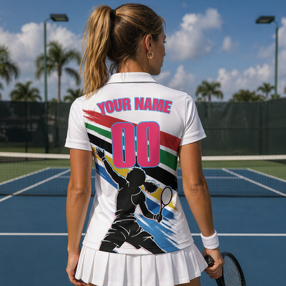 Custom Women's Tennis Polo Personalized Name Number