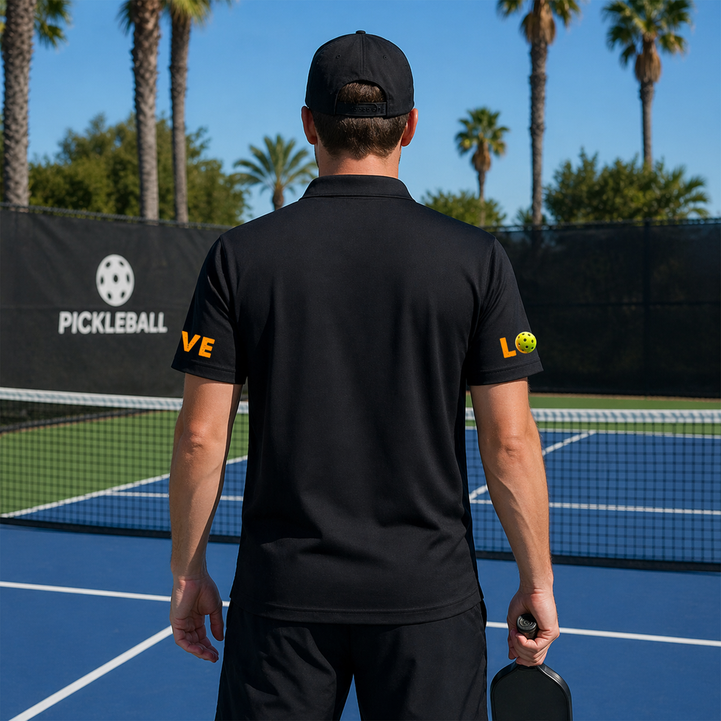 Custom Fire Pickleball Polo Shirt
