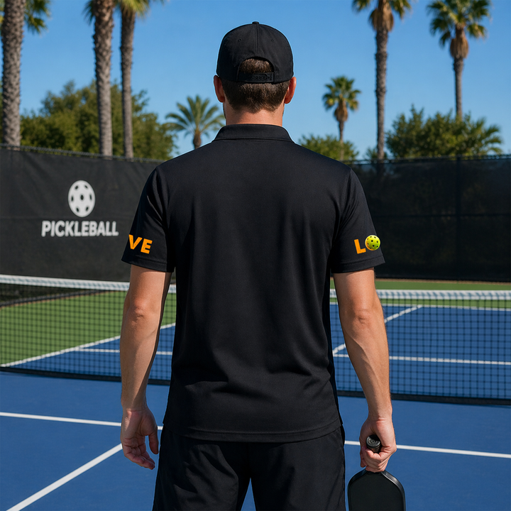 Custom Fire Pickleball Polo Shirt