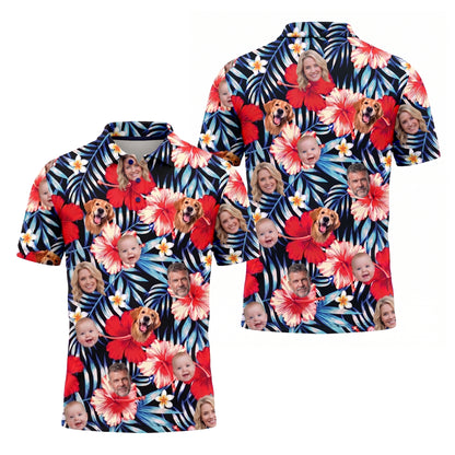 Custom Face Tropical Pickleball Shirt