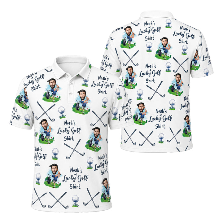 Men's Custom Face & Name Golf Polo