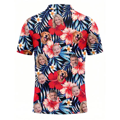 Custom Face Tropical Pickleball Shirt