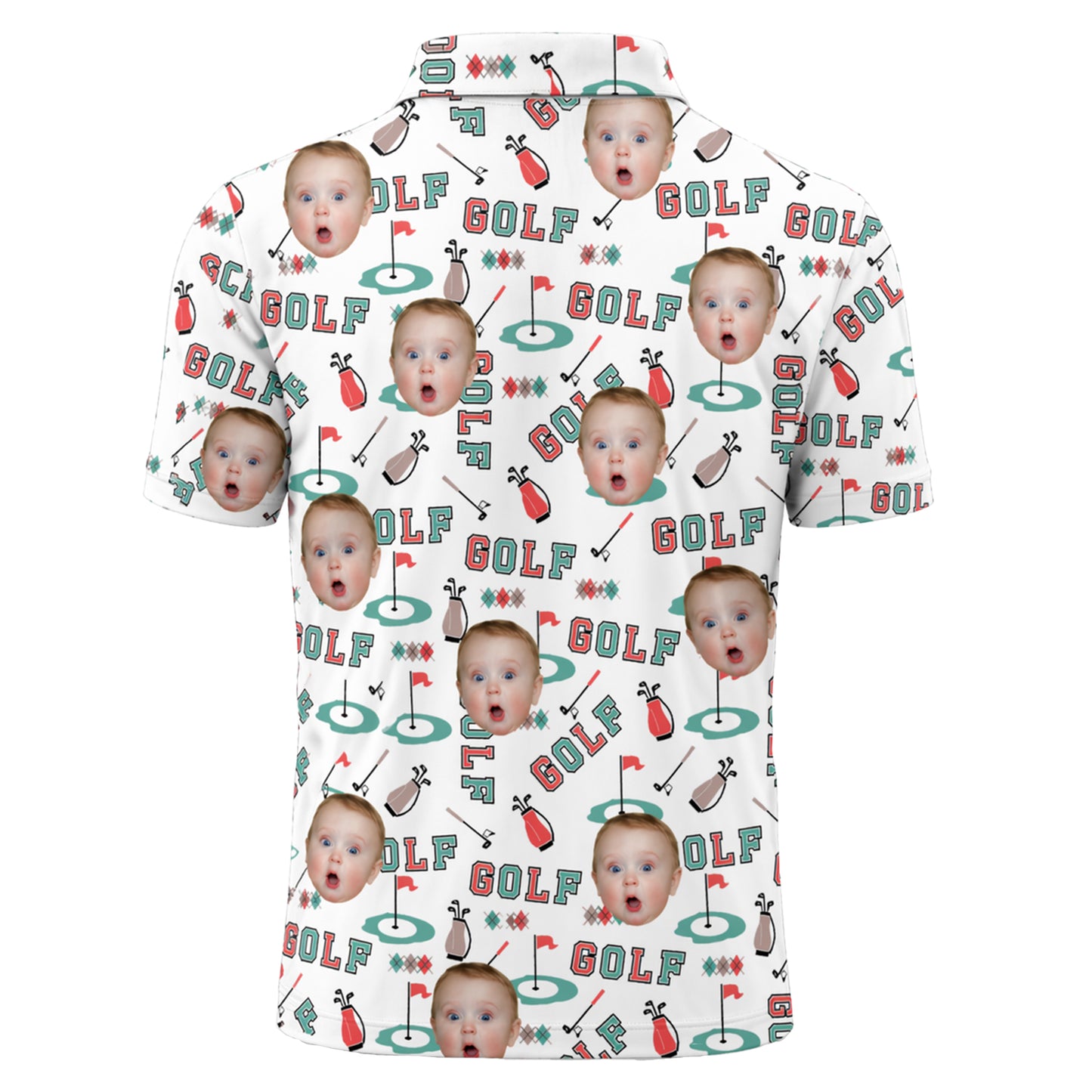 Custom Face Golf Polo Shirt
