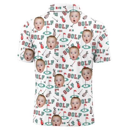 Custom Face Golf Polo Shirt