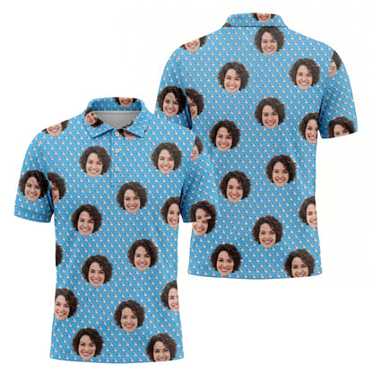 Personalized Custom Face Photo All Over Print Polo Shirt