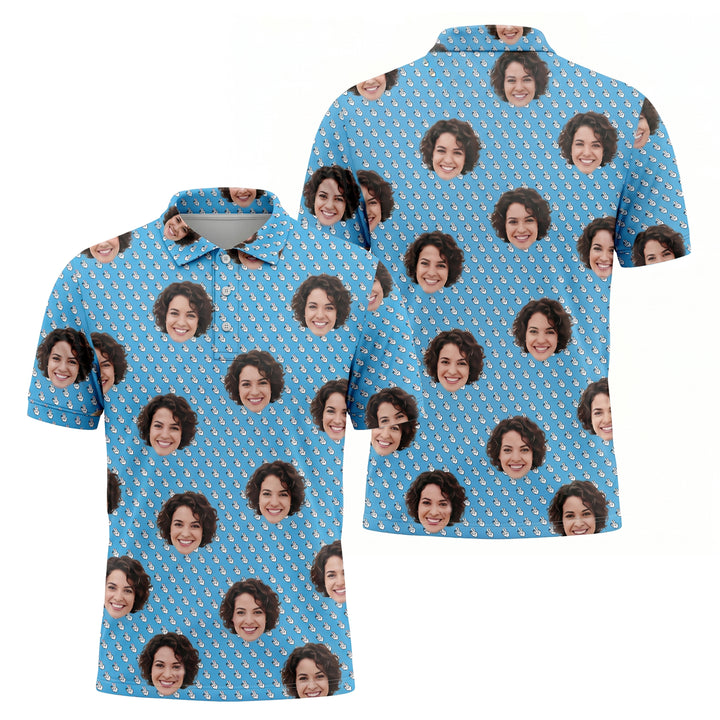 Personalized Custom Face Photo All Over Print Polo Shirt