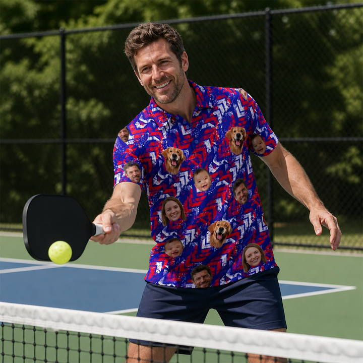 Custom Face Photo Polo Shirt
